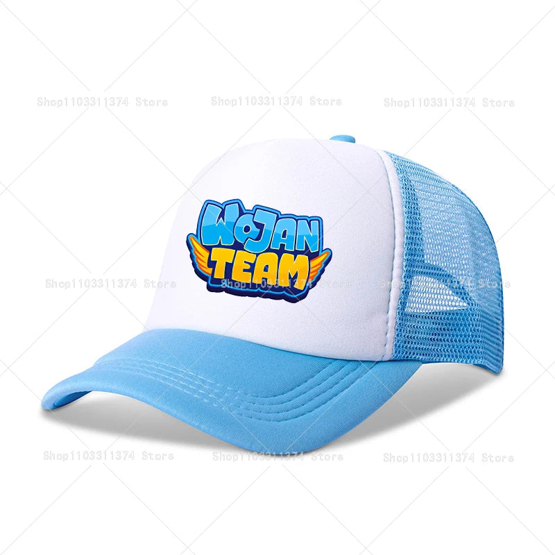 Wojans Team Baseball Cap Girls Boys Summer Sunshade Mesh Hats Anime Printed Decoration Caps Adjustable Adult Sportswear Hat Gift