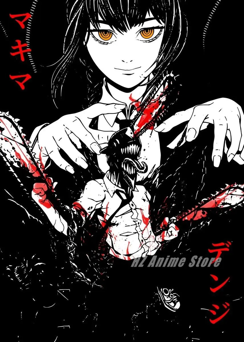 Anime Chainsaw Man Posters and Prints Canvas Painting Chainsawman Comic Wall Art Pictures for Modern Family Bedroom Home Decor