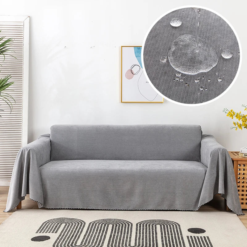Waterproof Sofa Towel Solid Colour High Quality Sofa Cover Multifunctional Dustproof Durable Sofa Towel For Living Room Decor