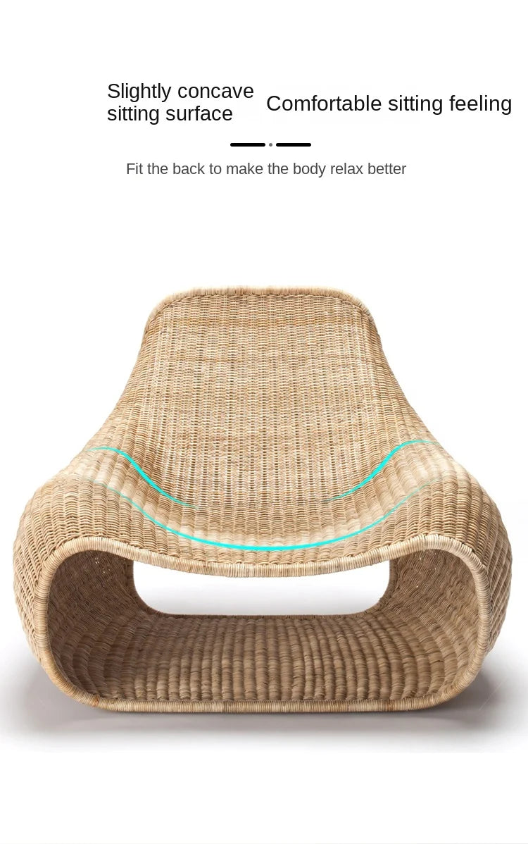 Joylive Leisure Chair Outdoor Garden Rattan Chair Rattan Sofa Single Sofa Chair for Living Room and Outdoor