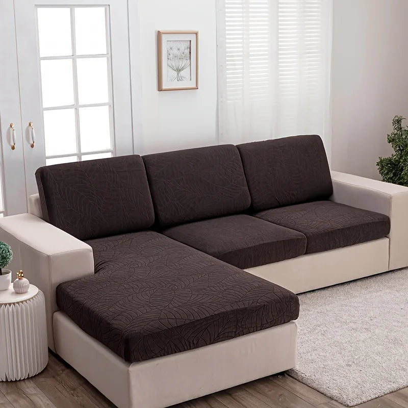 Waterproof Stretch Sofa Cushion Cover Jacquard Fabric Pure Sofa Cover Removable Protector Couch Cover Chaise Lounge Living Room