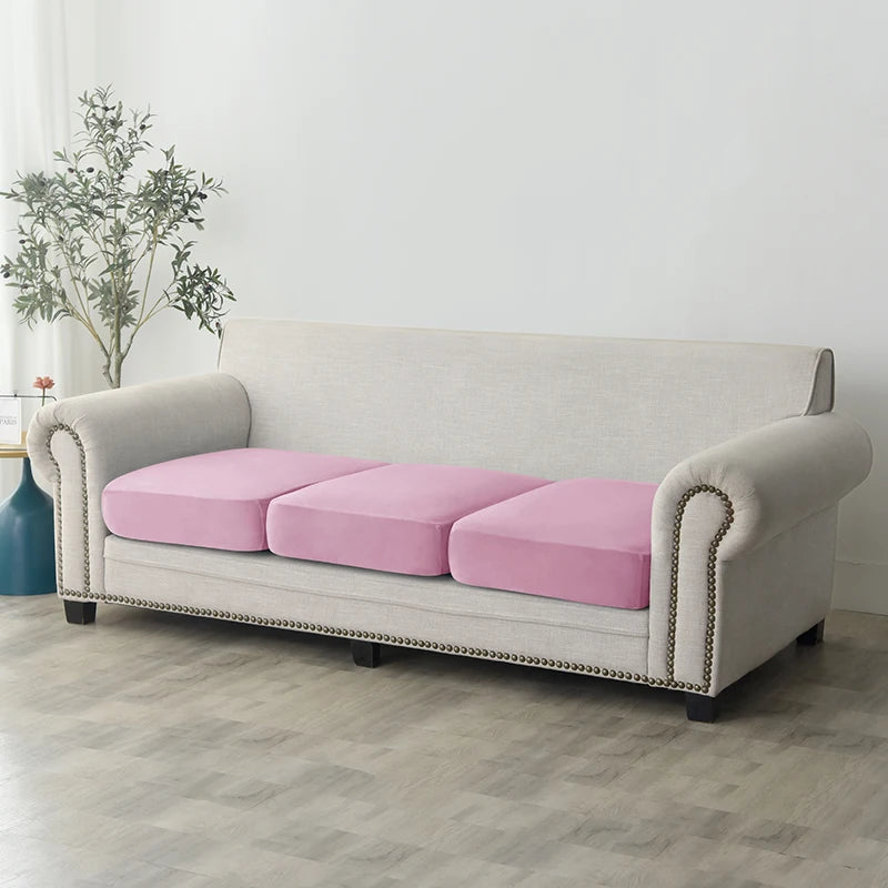 1pc Plush Sofa Slipcover Anti-slip Elastic Sofa Cover for Bedroom Office Living Room Home Decor Couch Cover Furniture Protector