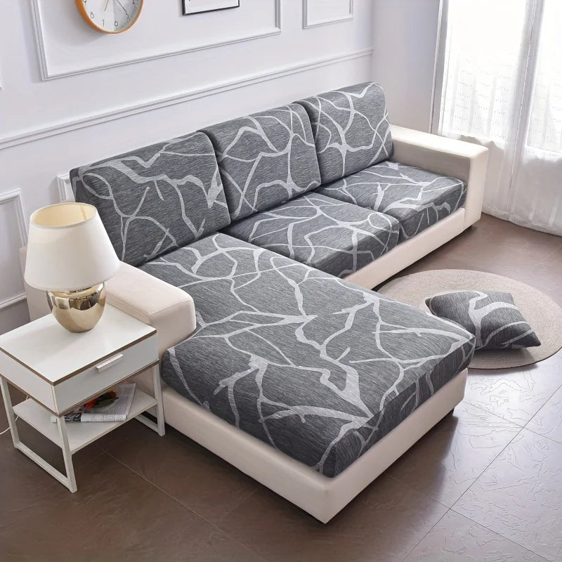 Elastic Sofa Seat Cushion Cover for Living Room Stretch Floral Printed Armchair Couch Cover Corner L-shape Removable Anti-dust