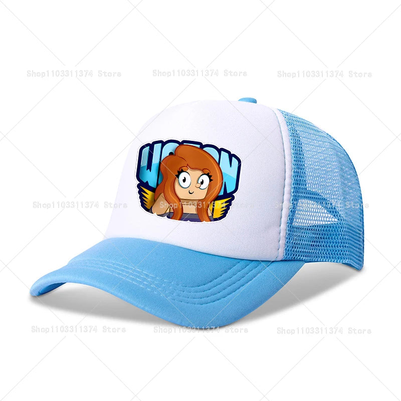 Wojans Team Baseball Cap Girls Boys Summer Sunshade Mesh Hats Anime Printed Decoration Caps Adjustable Adult Sportswear Hat Gift