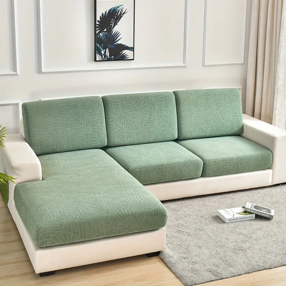 Waterproof Stretch Sofa Cushion Cover Jacquard Fabric Pure Sofa Cover Removable Protector Couch Cover Chaise Lounge Living Room