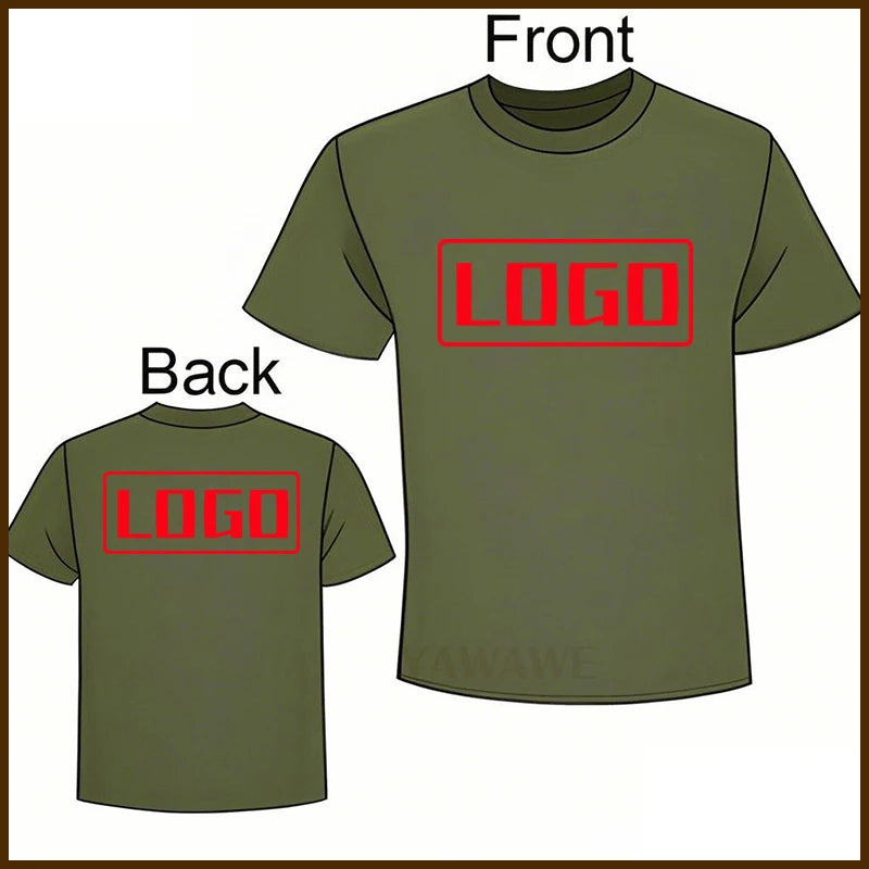 For man Text here Fashionable summer t shirt Custom Design Here Short Sleeve Daily Wear Tailor-made Oneck Rock tees Personalized