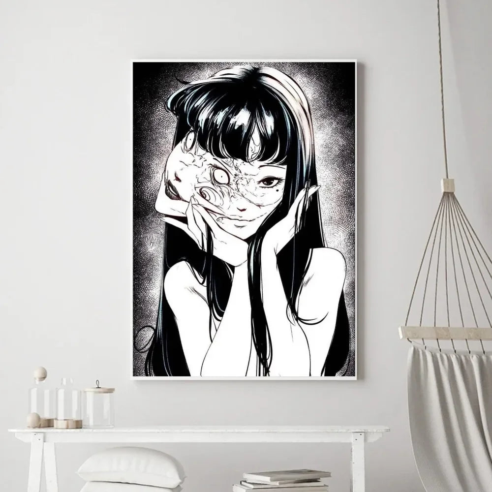 Hot Japan Anime Junji Ito Canvas Prints Poster Horror Thriller Dark Aesthetics Wall Art Home Decoration Art Poster Fans Gifts