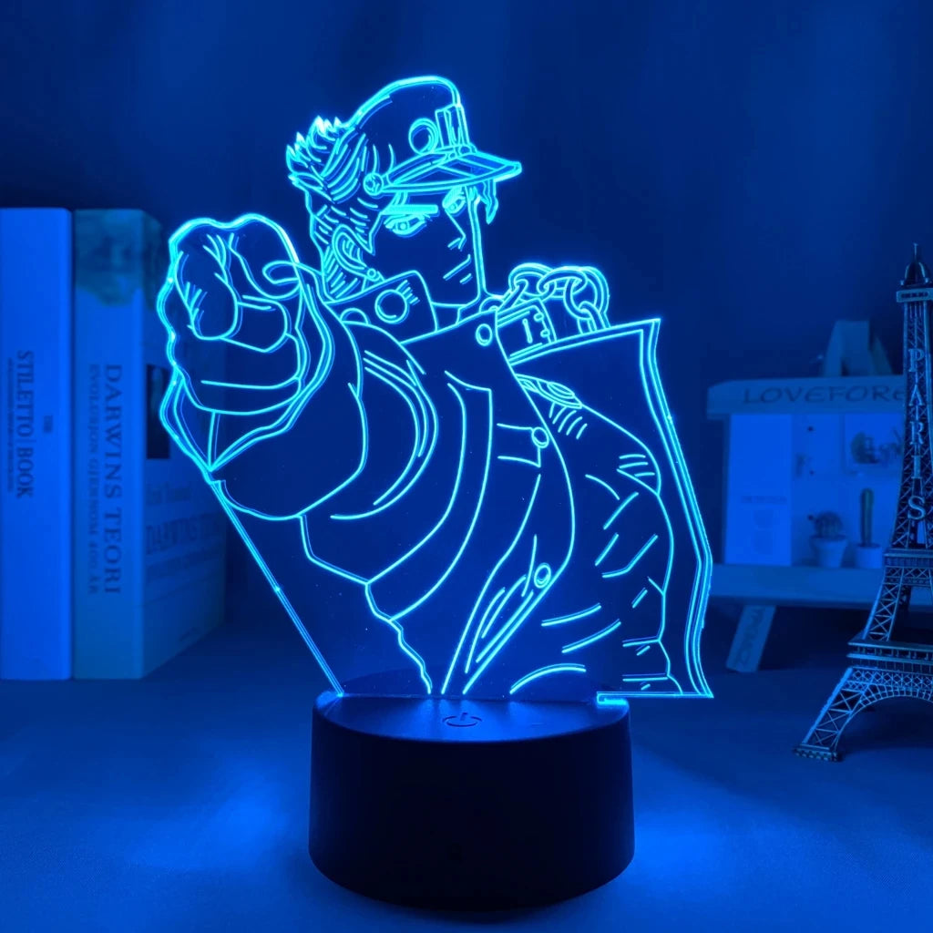 Anime JoJo Bizarre Adventure 3d Night Light Hol Horse for Bedroom Decor Light Birthday Gift for Him Manga Jojo Led Lamp