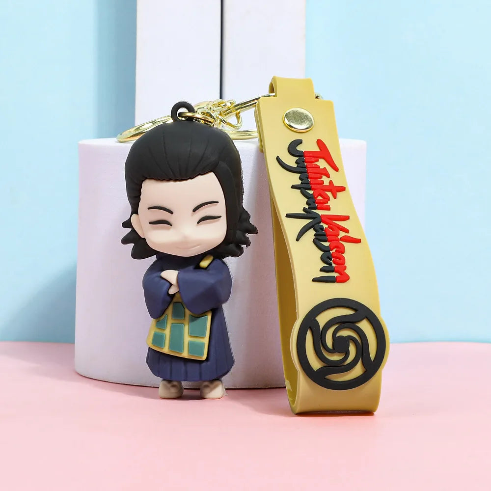 2026 New Fashion Anime Jujutsu Kaisen Gojo Satoru Doll Plush Keychain Backpack Charm Cute Figure Toy Gift For Boys Girls Cosplay