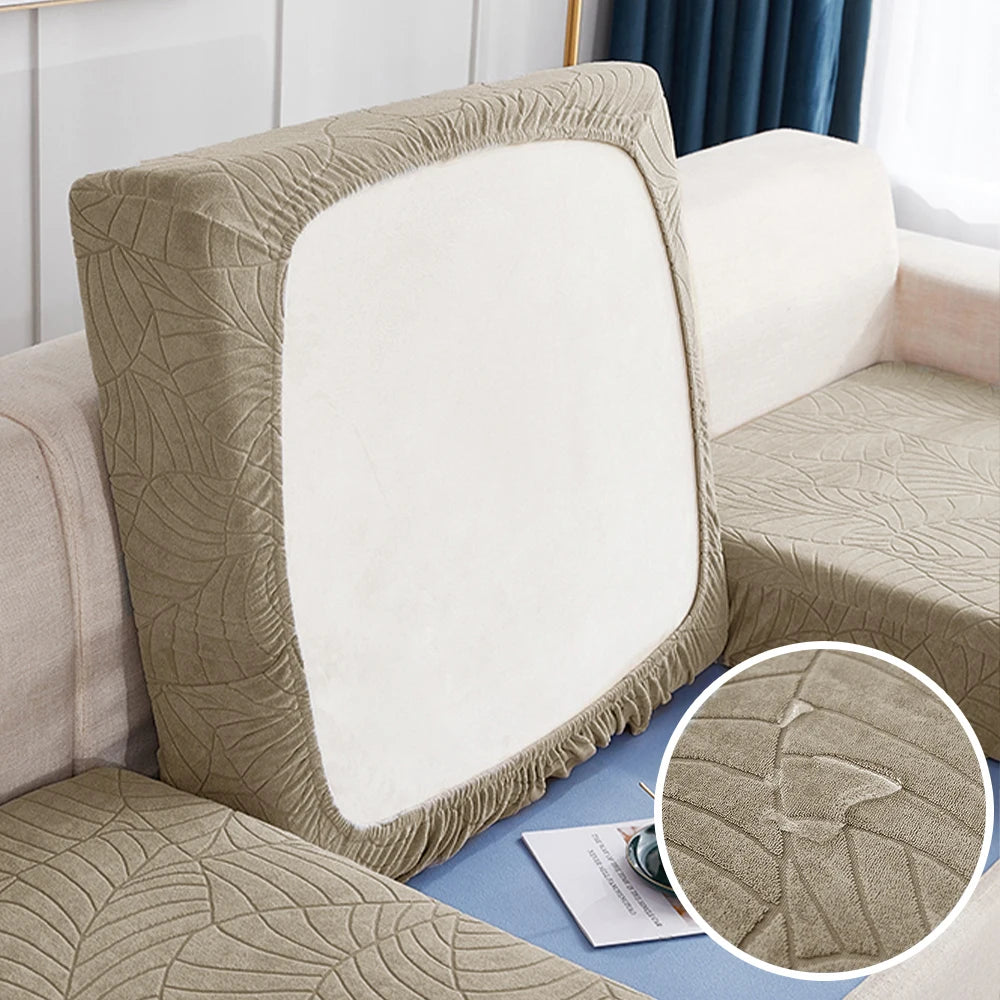 Waterproof Stretch Sofa Cushion Cover Jacquard Fabric Pure Sofa Cover Removable Protector Couch Cover Chaise Lounge Living Room