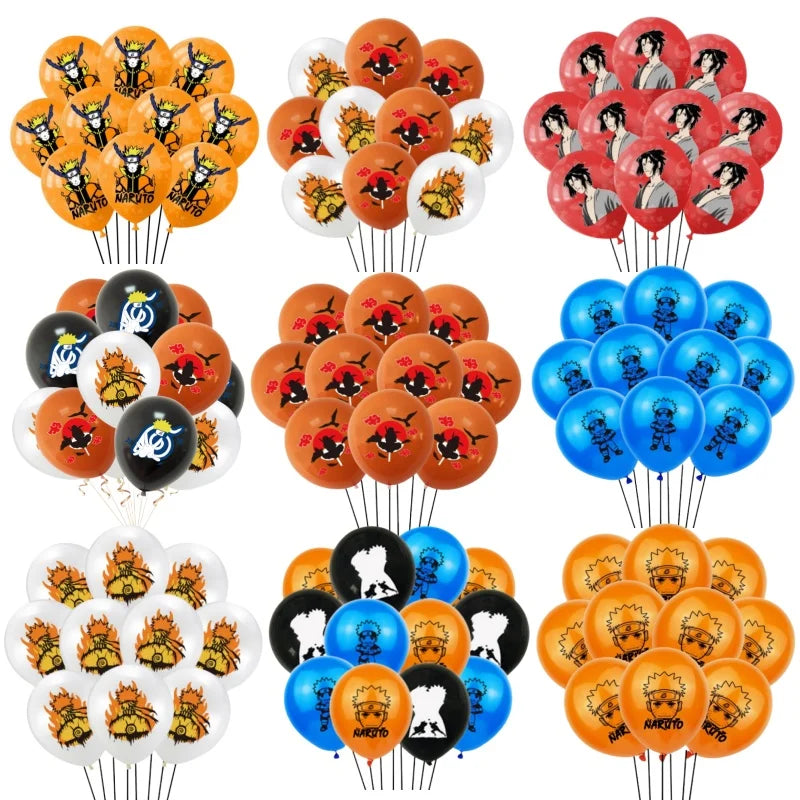 Cartoon NARUTO Latex Balloons Set Children's Birthday Party Balloon Cup Balloon Decorations Helium Naruto Baby Shower Balloons