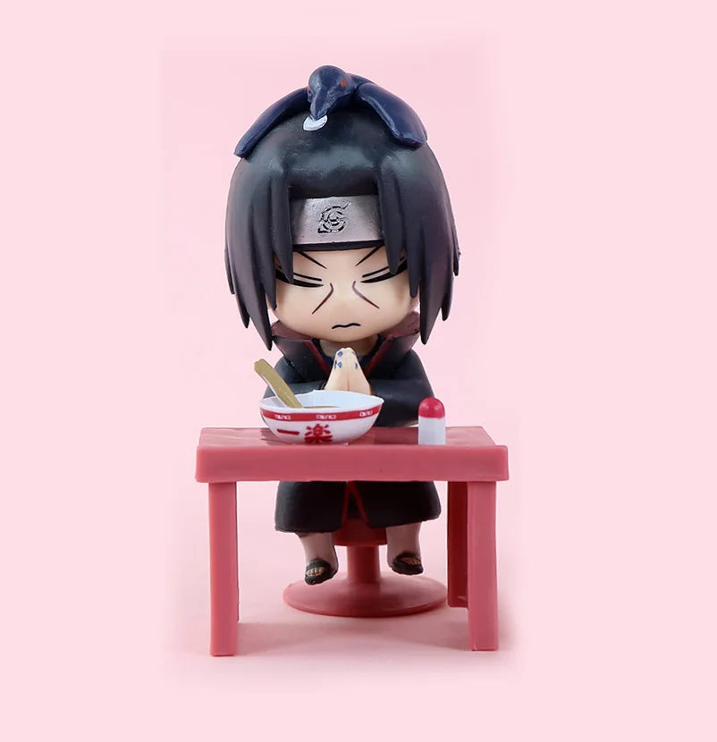 BanDai Blind Box | Naruto Shippuden Ramen Theme Blind Box Q Version Naruto & Sasuke Figures Desktop Ornament Anime Peripherals