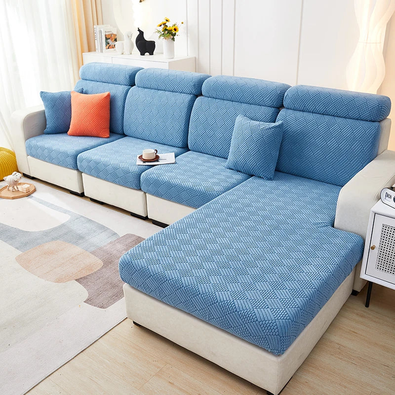 Thicken Sofa Seat Cushion Cover Jacquard Chair Cover Sofa Slipcover Stretch Adjustable Sofa Cover Pets Kids Furniture Protector
