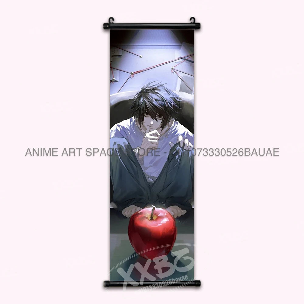 Anime DEATH NOTE Hanging Painting Classic Cartoon Poster Yagami Light Scrolls Pictures Ryuk Home Decor Mural Wall Art For Room