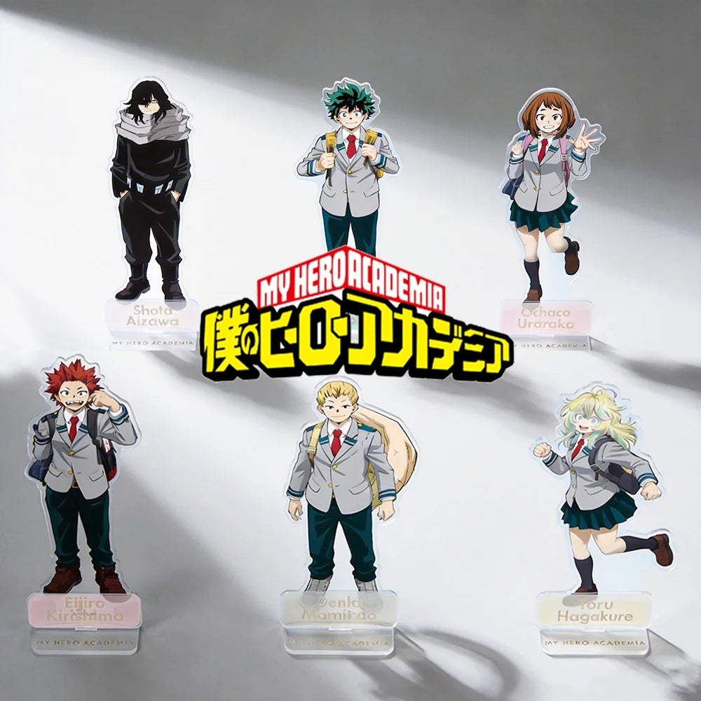 Anime My Hero Academia Acrylic Standee Keychain Izuku Midoriya School Uniform Ver Cartoon Figure Desktop Decor Fans Gift