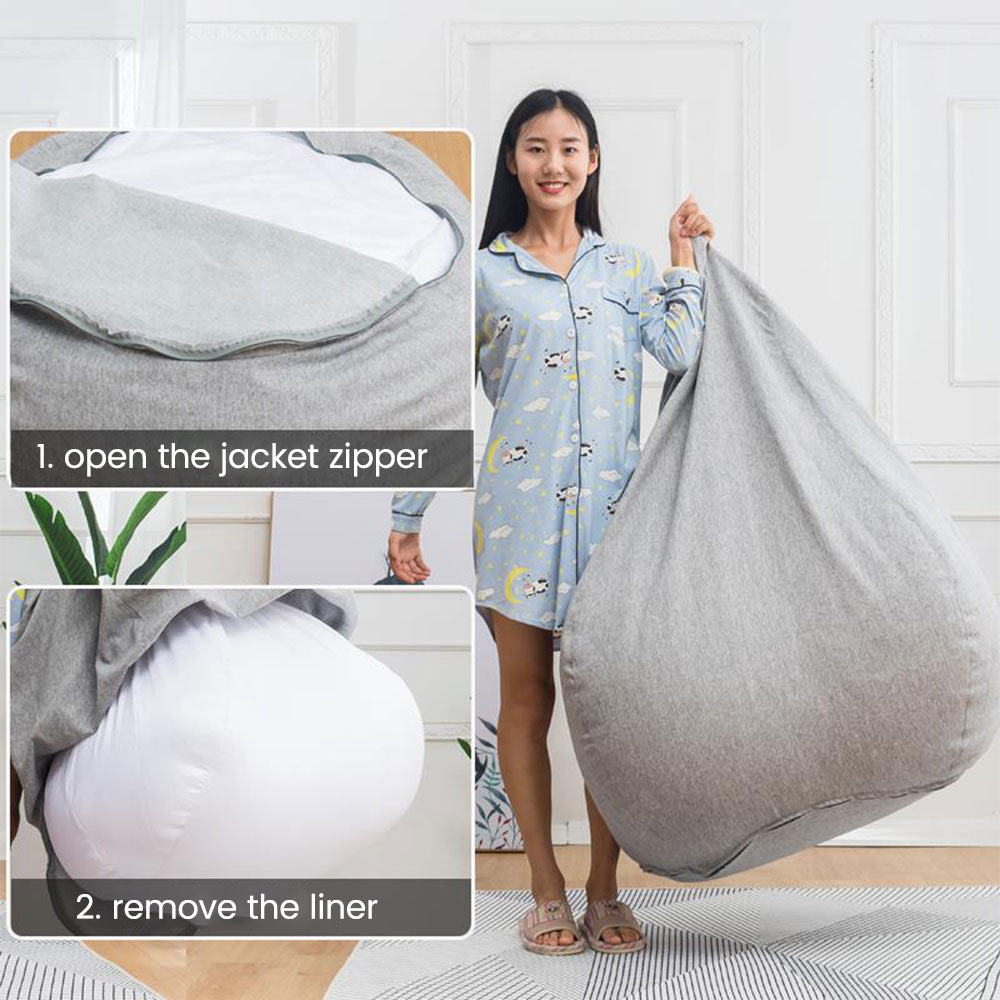 1/2pc Sofas Cover Removable Lazy Sofa Inner Liner Anti-fouling Replacement Bean Bag Inner Liner Bean Chair Bean Bag No Padding