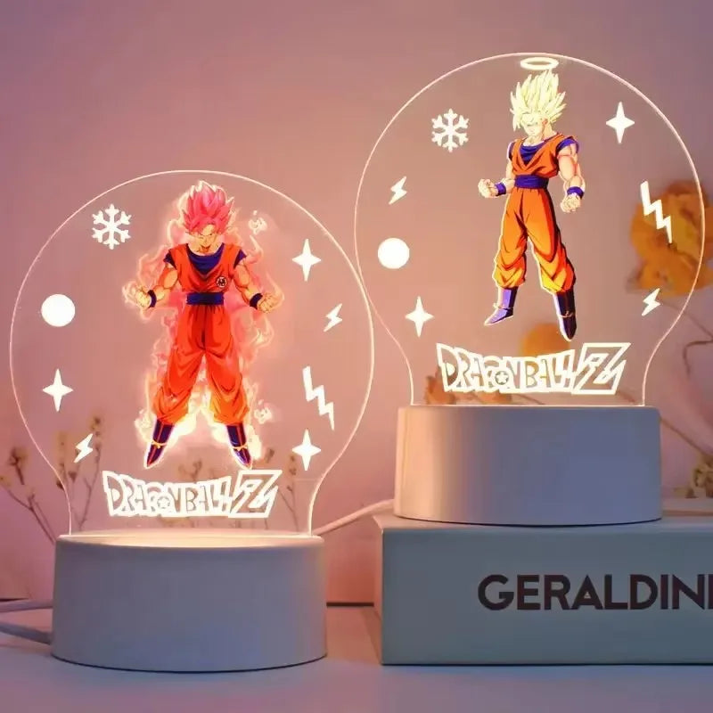 Dragon Ball Night Light Series Animation Figures 3d Ornaments Goku Cartoon Stand Table Lamp Desktop Decoration Christmas Gifts