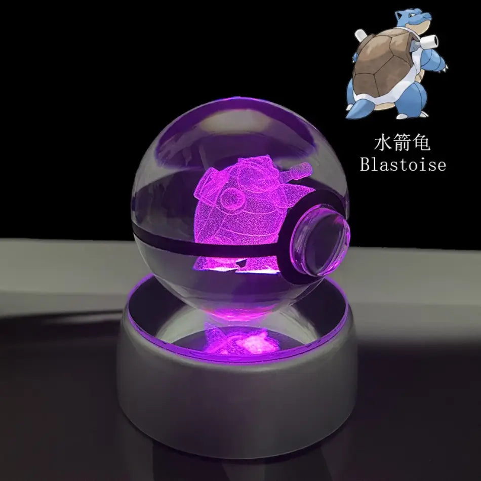 Pokemon Pokeball LED Night Light – 3D Crystal Ball