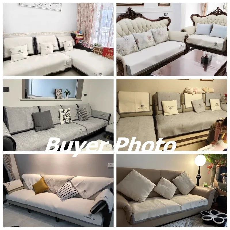 1PC Chenille Universal Sofa Cover Non-Slip Combination Sofa Cushion L Shape Couch Towel for Living Room Protector fundas de sofa
