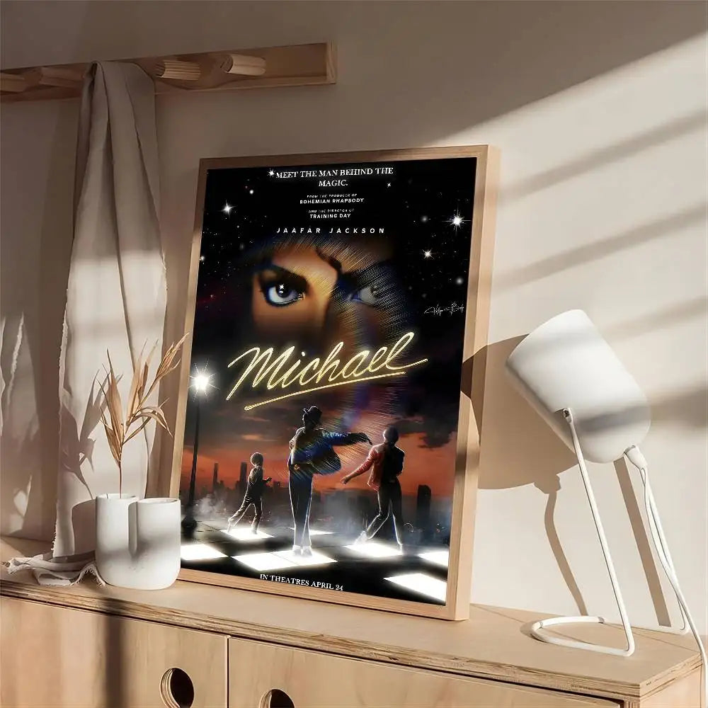Michael 2026 Movie Biopic Michael-Jackson Anime Posters Sticky Whitepaper Prints Posters Artwork Kawaii Room Decor