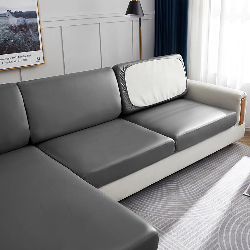 easy clean waterproof PU funiture protector solid sofa cover Corner sofa seat slipcover elastic stretch couch cover
