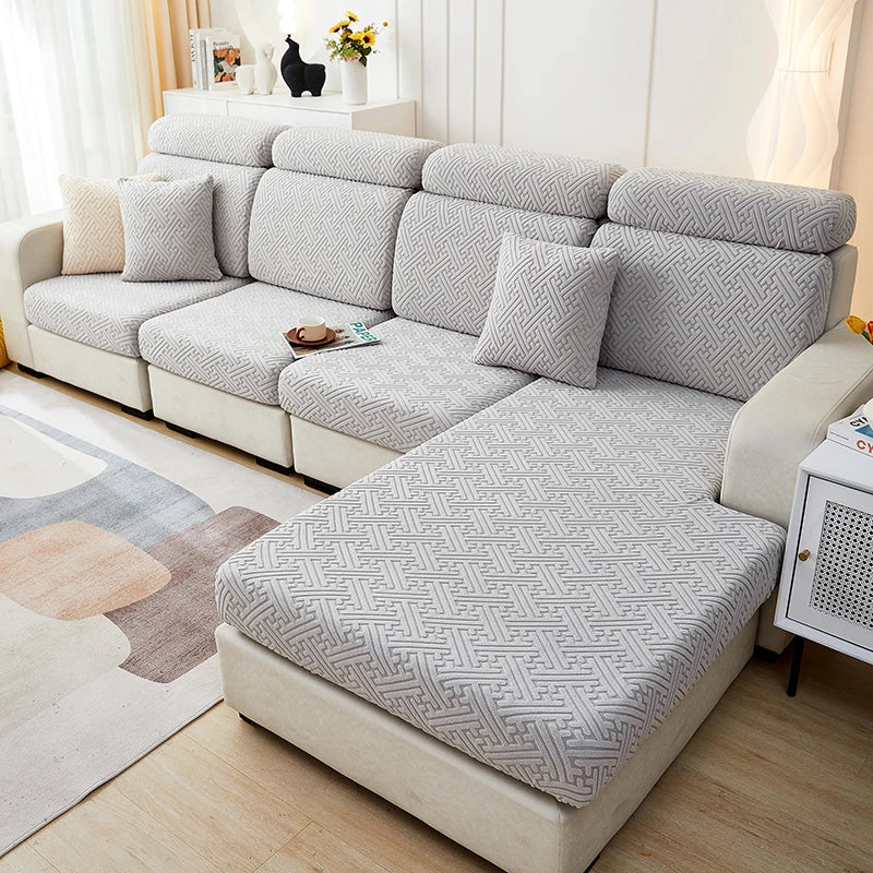 Thicken Sofa Seat Cushion Cover Jacquard Chair Cover Sofa Slipcover Stretch Adjustable Sofa Cover Pets Kids Furniture Protector