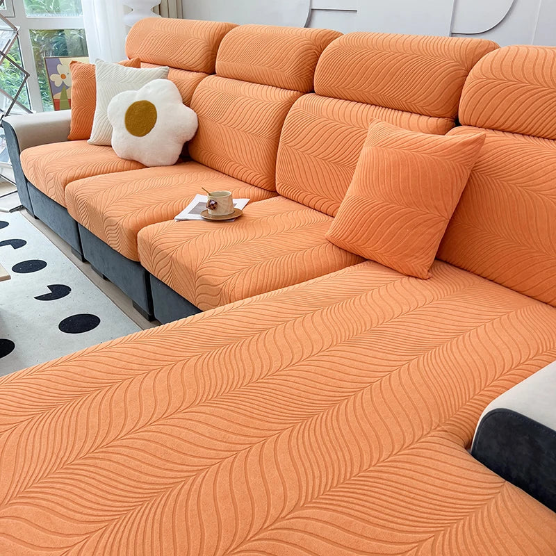 Splash-proof jacquard sofa cover, high elasticity, anti dirt sofa cushion cover, anti cat scratch sofa cover