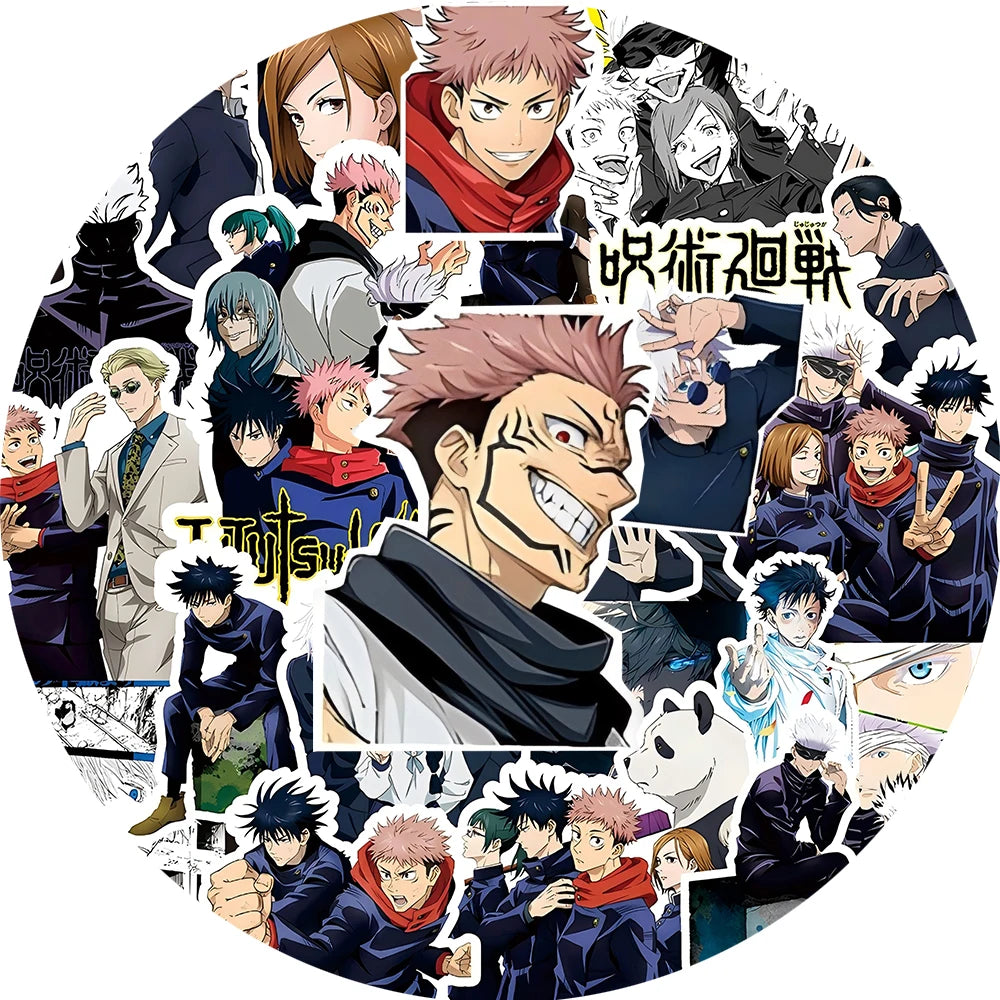 10/30/80pcs Cartoon Jujutsu Kaisen Anime Stickers Waterproof Graffiti Decal Suitcase Stationery Helmet Cool PVC Sticker Toy Gift