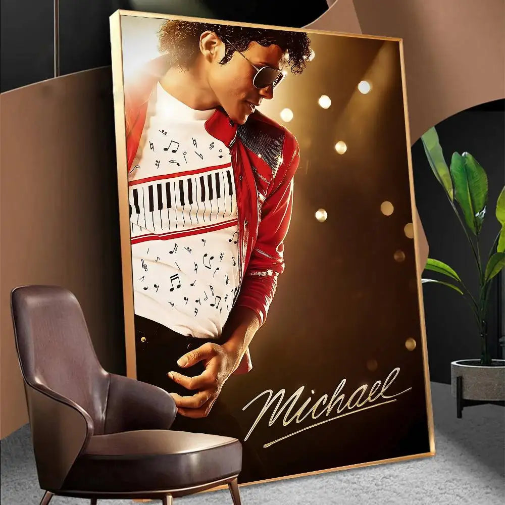 Michael 2026 Movie Biopic Michael-Jackson Anime Posters Sticky Whitepaper Prints Posters Artwork Kawaii Room Decor
