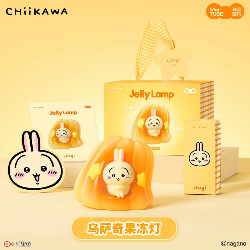 Martube Chiikawa Jelly Lamp Luminous Toy Ornaments Kawaii Usagi Chiikawa Anime Peripheral Atmosphere Lamp Girls Christmas Gift