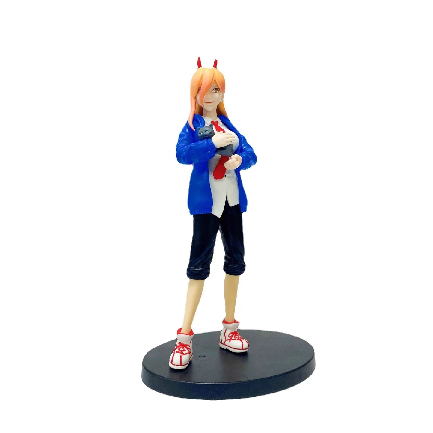 19CM  Anime Chainsaw Man Denji Figure PVC Chainsaw Helmet Movable Power Makima Model Toy Boy Collection Ornaments Gifts