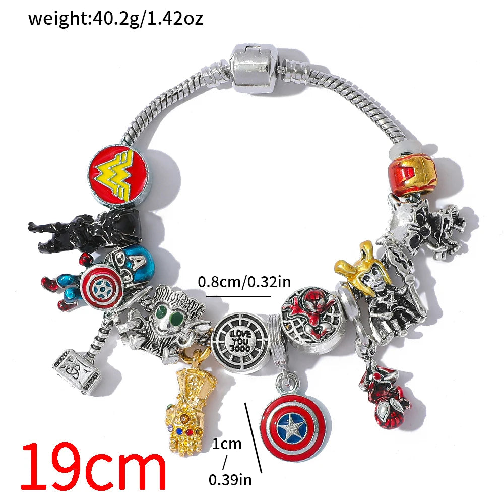 Cartoon Bracelet Classic Fashion Anime Pendant Accessories for Best Friend Superheroes Pendant Bracelet Gifts