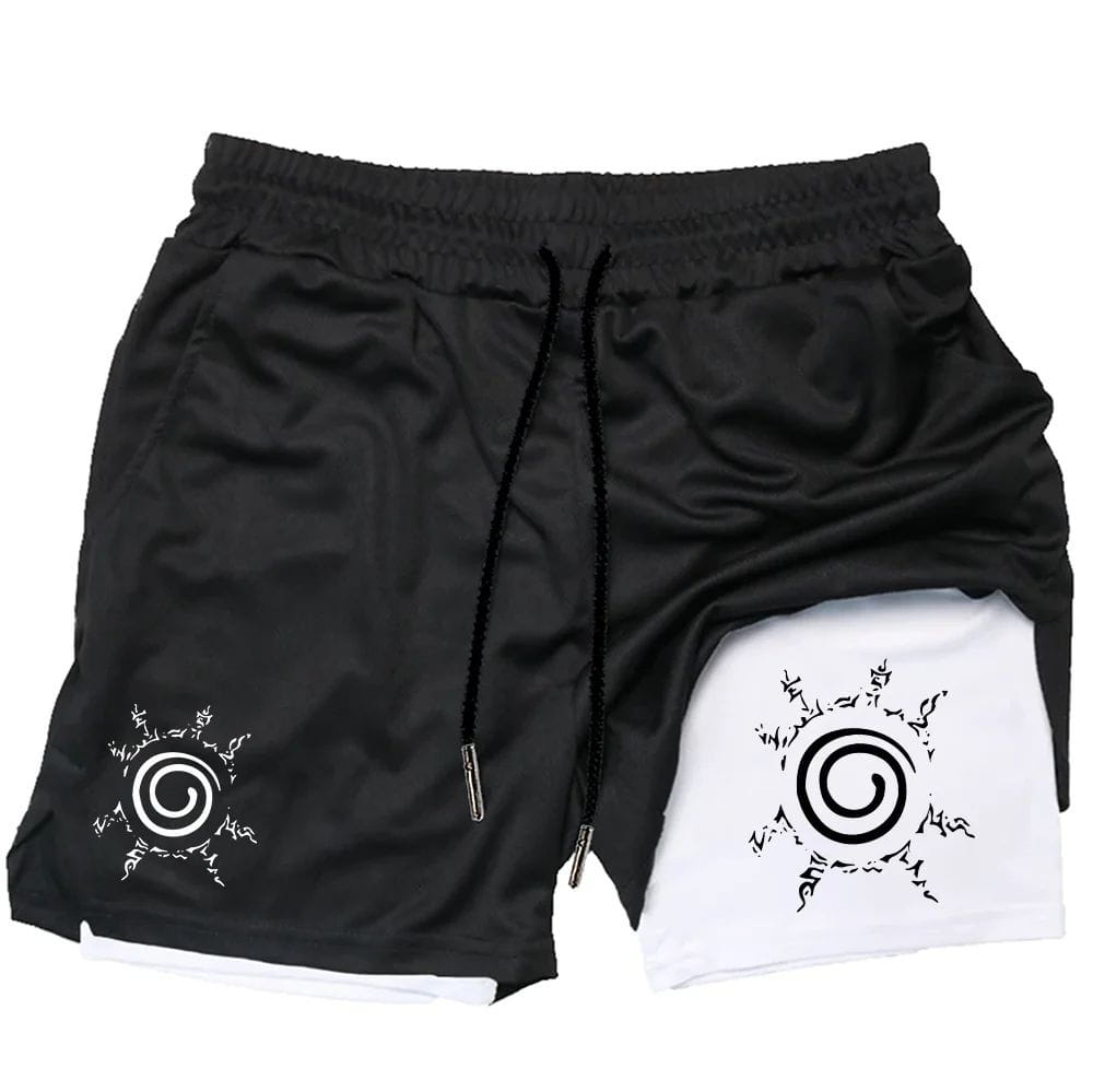 Naruto Uzumaki 2-In-1 Running Shorts – Quick-Dry Men’s Gym