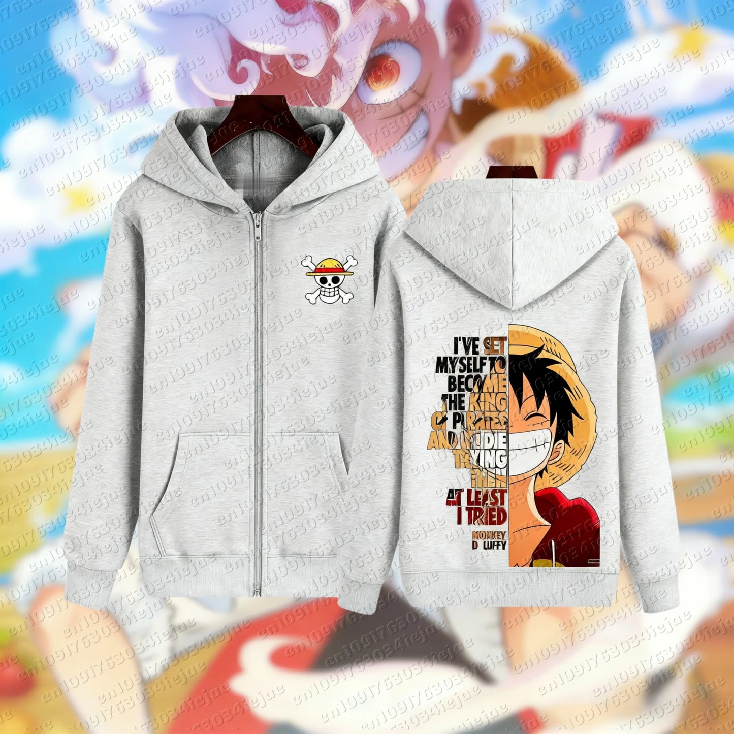 2026 One Piece Anime Hoodie Zipper Hoodie Men Women  Luffy Print Graphic Streetwear Casual Pullover Long Sleeve Tops Autumn