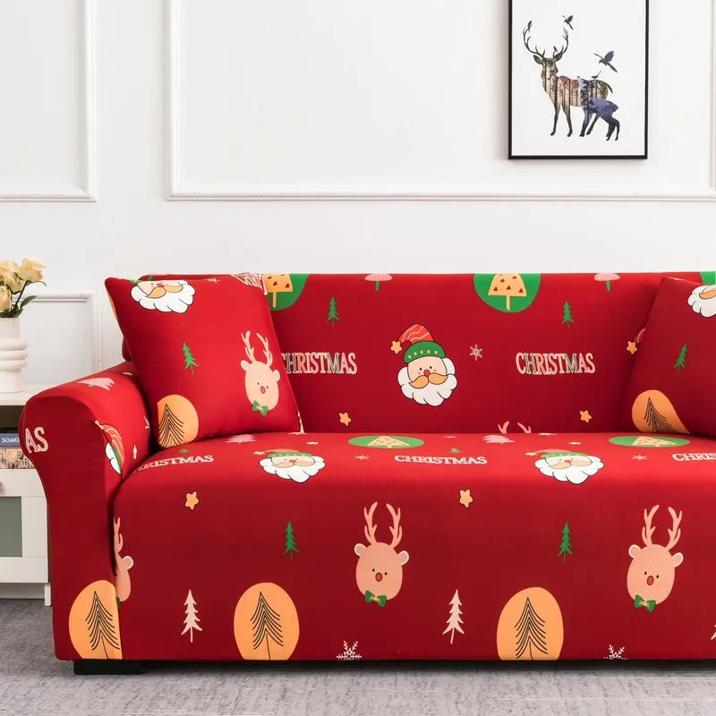 Christmas decoration Sofa Cover Stretch Modern Chair Couch Cover Sofa Covers for Living Room Furniture Protector 1/2/3/4 Seater