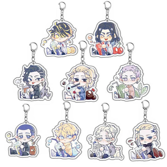 Anime Figure Tokyo Revengers Acrylic Keychain Haitani Original Manjiro Baji Keisuke Draken Cosplay Cute Keyring Fans Gifts New