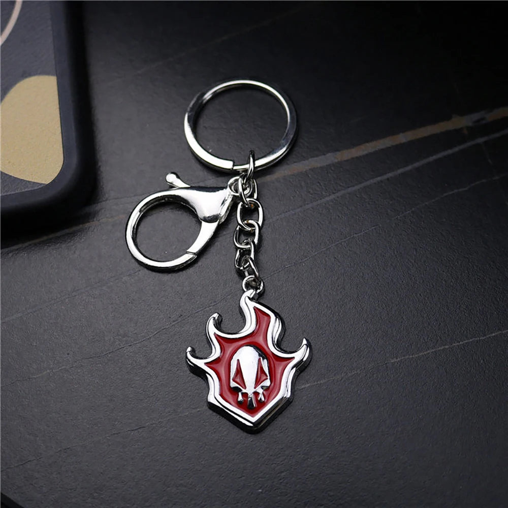 Bleach Kurosaki Ichigo Mask Keychains Anime Key Chain Metal Retro Keyring For Women Men Charm Accessories Pendant Llaveros Gifts