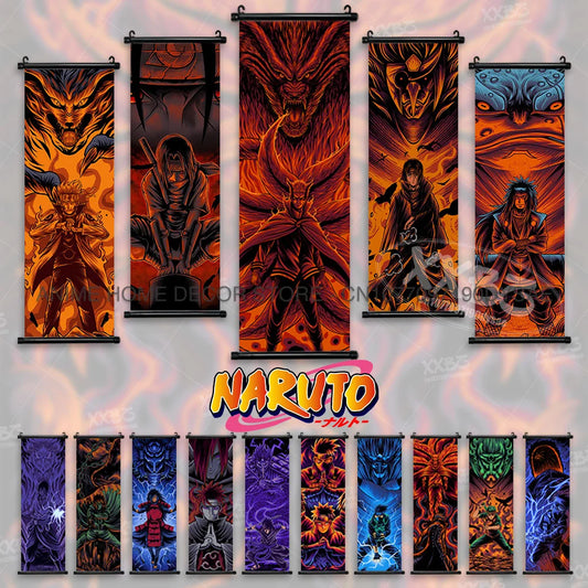 Naruto Posters Uchiha Madara Decorative Painting Uchiha Itachi Anime Hatake Kakashi Wall Art Uchiha Sasuke Scrolls Picture Decor