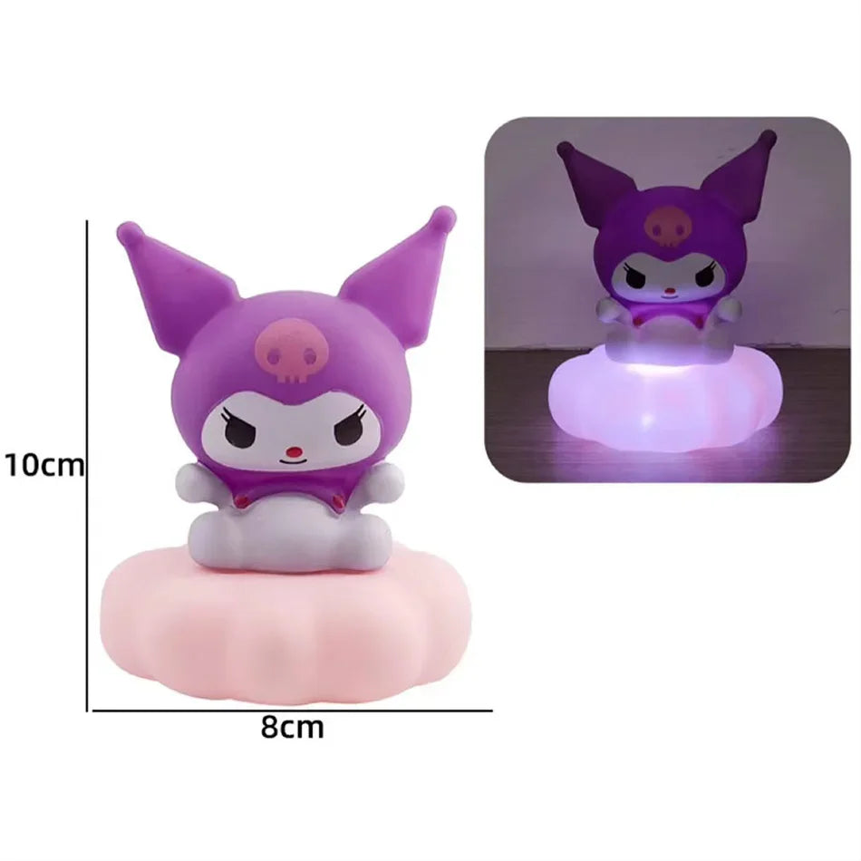 New Japan Style Night Light Enamel Cloud Cartoon Kuromi Cinnamoroll Pochacco Small Table Light Illuminating Decoration