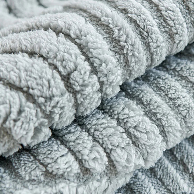 1PC Wave Striped Sofa Cover Solid Color Thicken Plush Sofa Towel Covers Non-slip Couch Slipcovers Sofa Mat for Living Room