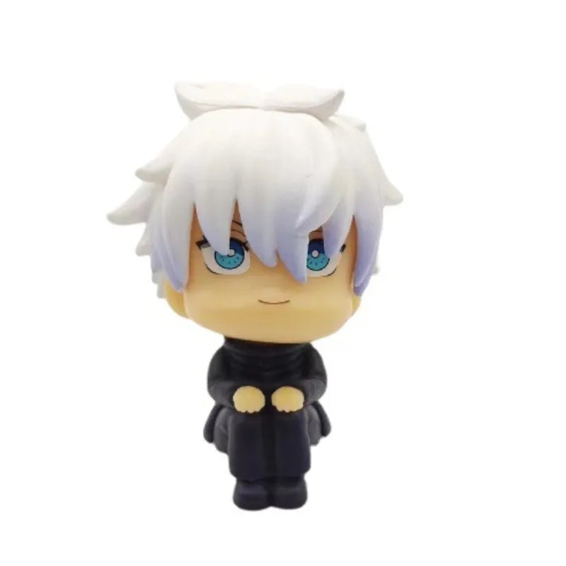 9cm Jujutsu Kaisen Gojo Satoru Yuji Itadori Megumi Movable Sitting Doll Cartoon Creative Q Version Pvc Series Ornaments Toy Gift