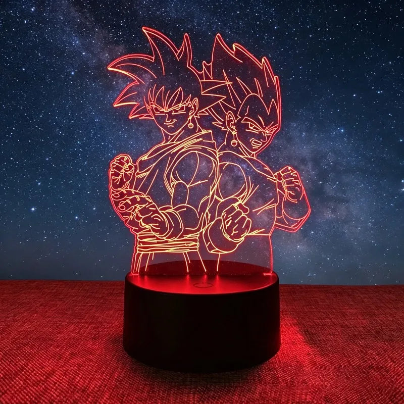 3D Led Light Son Goku GK Vegeta Anime Figure Night Light Dragon Ball Z King Child's Desk Lamp Room Decor Gift Boy Birthday Gift
