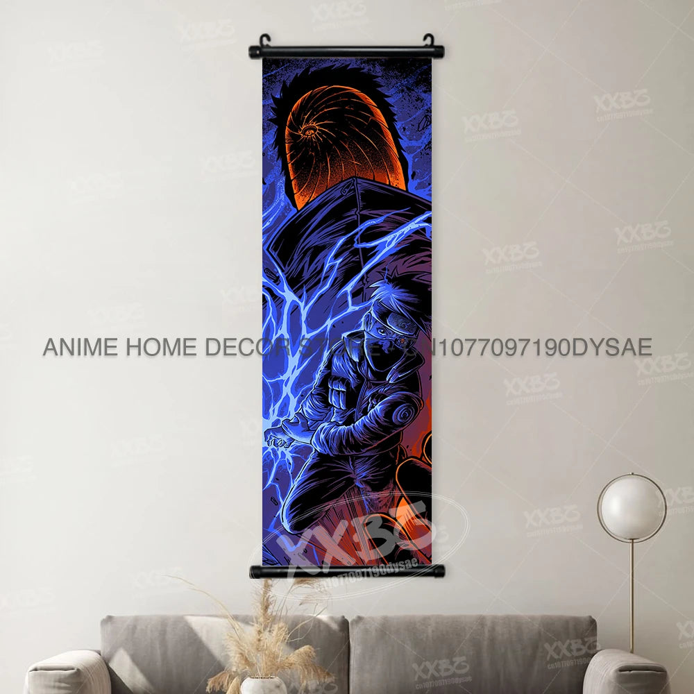 Naruto Posters Uchiha Madara Decorative Painting Uchiha Itachi Anime Hatake Kakashi Wall Art Uchiha Sasuke Scrolls Picture Decor