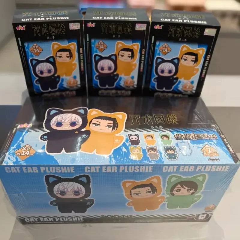Authentic In Stock EAKI Jujutsu Kaisen 2 Cat Ear Plushie Series Blind Box Mystery Box Anime Figure Decoration Collect Full Set