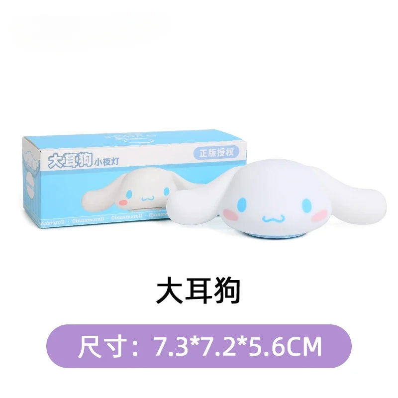 Sanrio Anime Hello Kitty Melody Cinnamoroll Mermaid Hanton Silicone Night Light Cute Cartoon Children's Bedhead Decoration Light