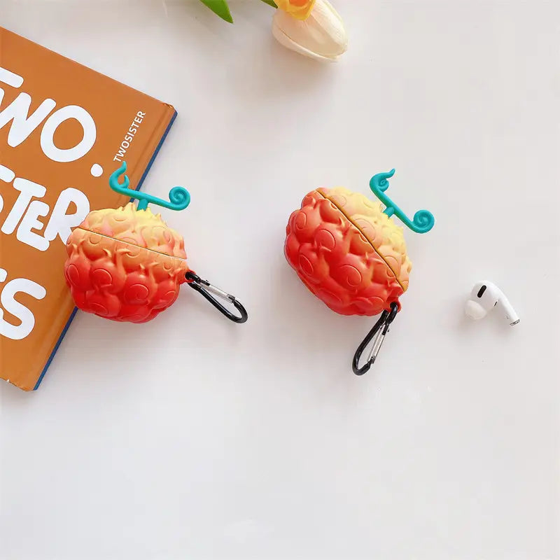 One Piece Devil Fruit For Airpods 4 Case 2024,Anime Silicone Protective Earphone Cover For Airpods Pro 2 Case/Airpods 3