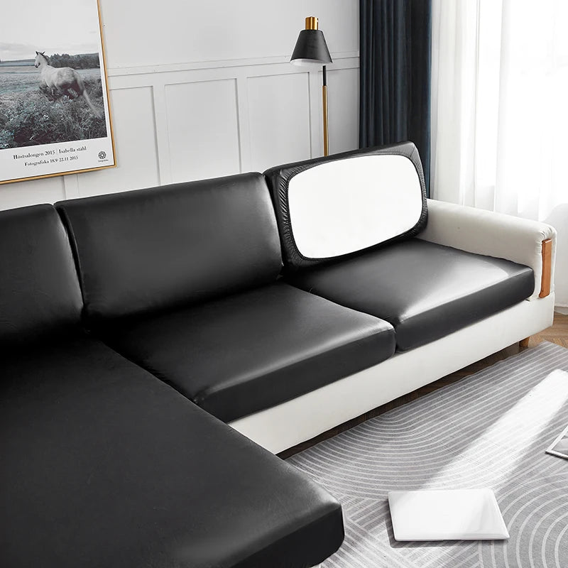 easy clean waterproof PU funiture protector solid sofa cover Corner sofa seat slipcover elastic stretch couch cover