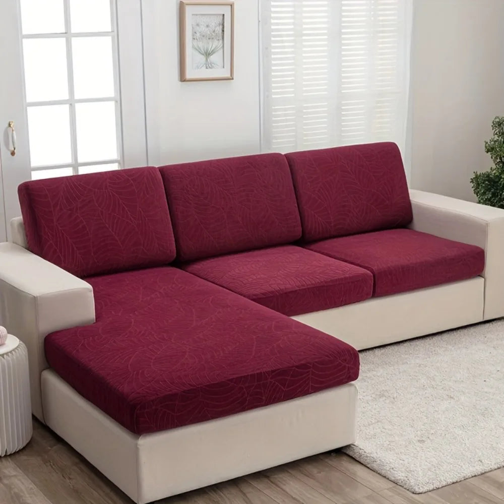 Waterproof Stretch Sofa Cushion Cover Jacquard Fabric Pure Sofa Cover Removable Protector Couch Cover Chaise Lounge Living Room