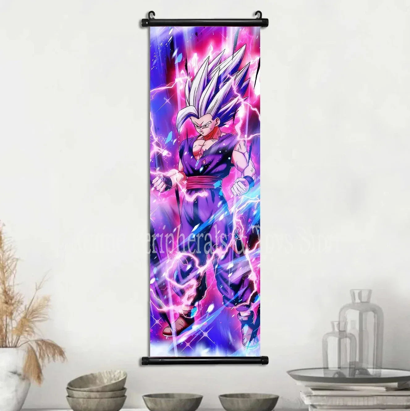 Printed Dragon Ball Poster Anime Wall Artwork Goku Pictures Bejīta Painting Canvas Super Saiyan Hanging Scrolls Home Room Decor