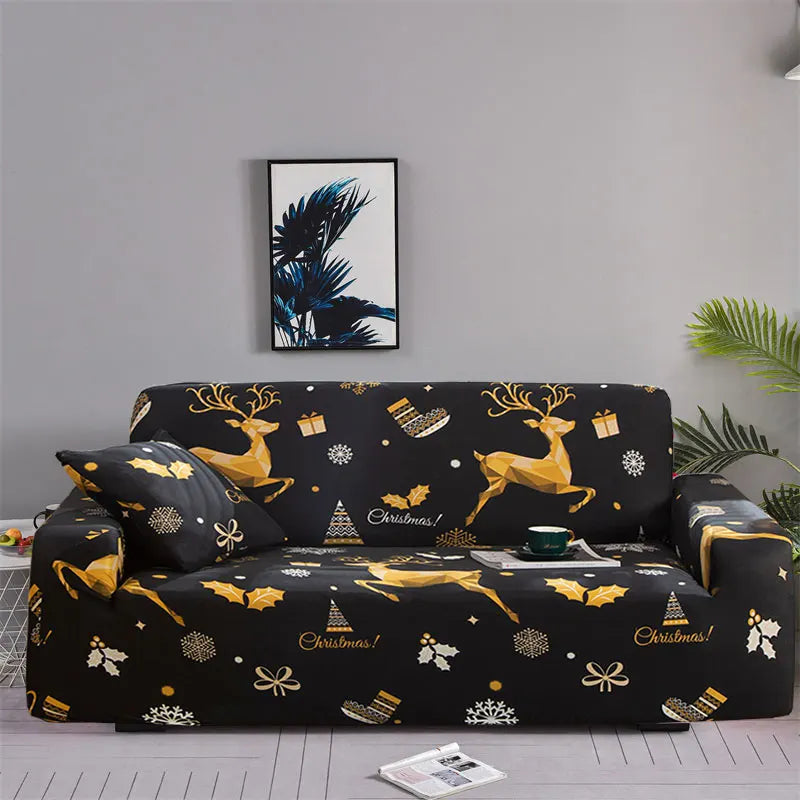 Christmas decoration Sofa Cover Stretch Modern Chair Couch Cover Sofa Covers for Living Room Furniture Protector 1/2/3/4 Seater
